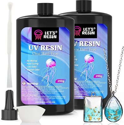 LET'S RESIN 500g UV Resin - Crystal Clear, Low Odor, Hard, Durable Epoxy