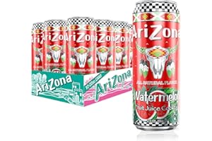 AriZona Watermelon, Fruit Juice Cocktail - Big Can, 22 Fl Oz (Pack of 12)