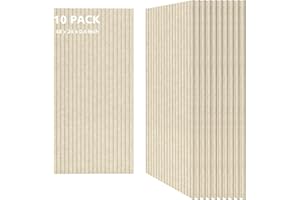 AUTORIFIC Acoustic Panels,10 Pack Sound Panels Noise Reducing for Walls,48"x24"x0.4" Soundproof Wall Panels,High-Density Acoustic Wall Panels,Decorative Wall Sound Absorbing Panel,Camel