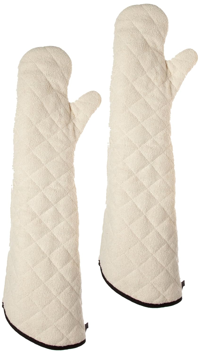 thumbnail image 2 of 24 Pairs Oven Mitts - 11 Inch Heat Resistant Kitchen Gloves With Terry Cloth Lining (8 Colors) 2 of 13