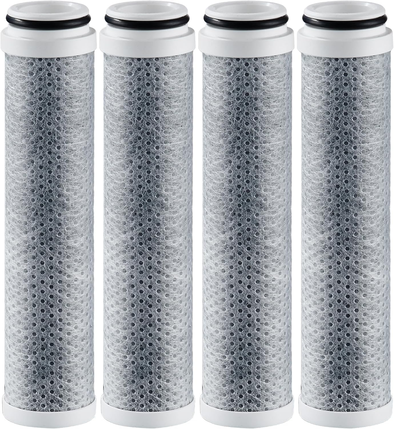 Cobbe 4 Pack Replacement Filters for Shower Head - Filters Over 99% of Chlorine - 2.0 Carbon Shower Head Filter System - Water Softener Filters Beads for Hard Water - Reduces Dry Itchy Skin