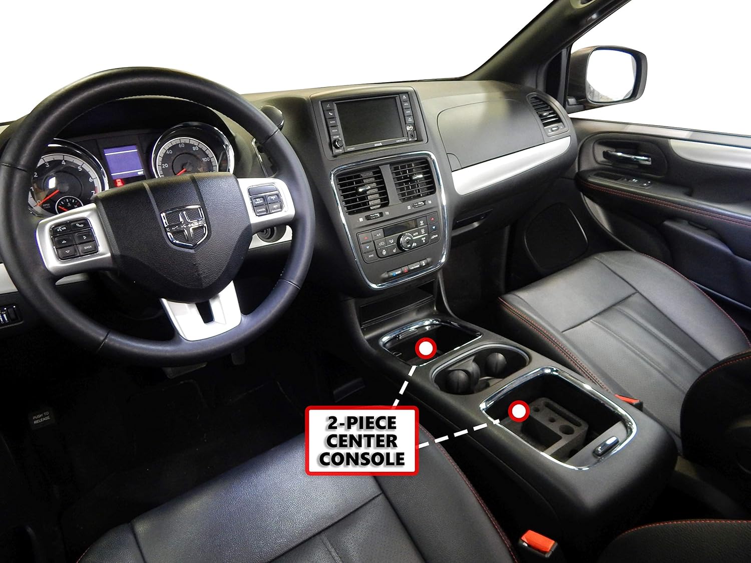 Amazon Com Red Hound Auto Center Console Organizer 2 Piece Set Vehicle Inserts Compatible With Dodge Grand Caravan 2011 2018 Super Center Console Only Automotive