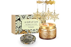 CURIMAMA Christmas Gifts for Women, Snowflake Candle Gifts for Women, Birthday Gift for Mom, Holiday Presents for Sister Friend, Rotatable Scented Candles for Xmas Home Decor, Ideal Christmas Gift Choice