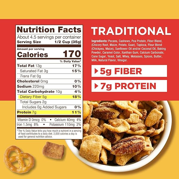 CATALINA CRUNCH PROTEIN SNACK MIX – 10G PROTEIN, 1G SUGAR PER SERVING – GOOD SOURCE OF FIBER, KETO, GLUTEN FREE – TRADITIONAL, 5.25 OUNCE BAG (PACK OF 1)