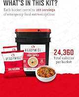 ReadyWise 120 Servings Lunch & Dinner Bucket Freeze Dried Emergency Food view 4