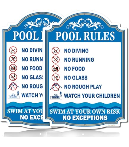 thumbnail image 2 of Ramsons Plastic Sign – 'Welcome To Our OOL There Is No P In It' – Pool Deck Summer Decor, Multicolor 2 of 5