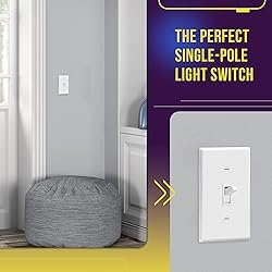 ENERLITES Toggle Light Switch with Wall