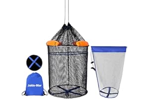 JAKIE-MAR Extra Large Floating Fish Basket for Live Caught Fish, Foldable Fishing Basket with Kayak Livewell Fishing