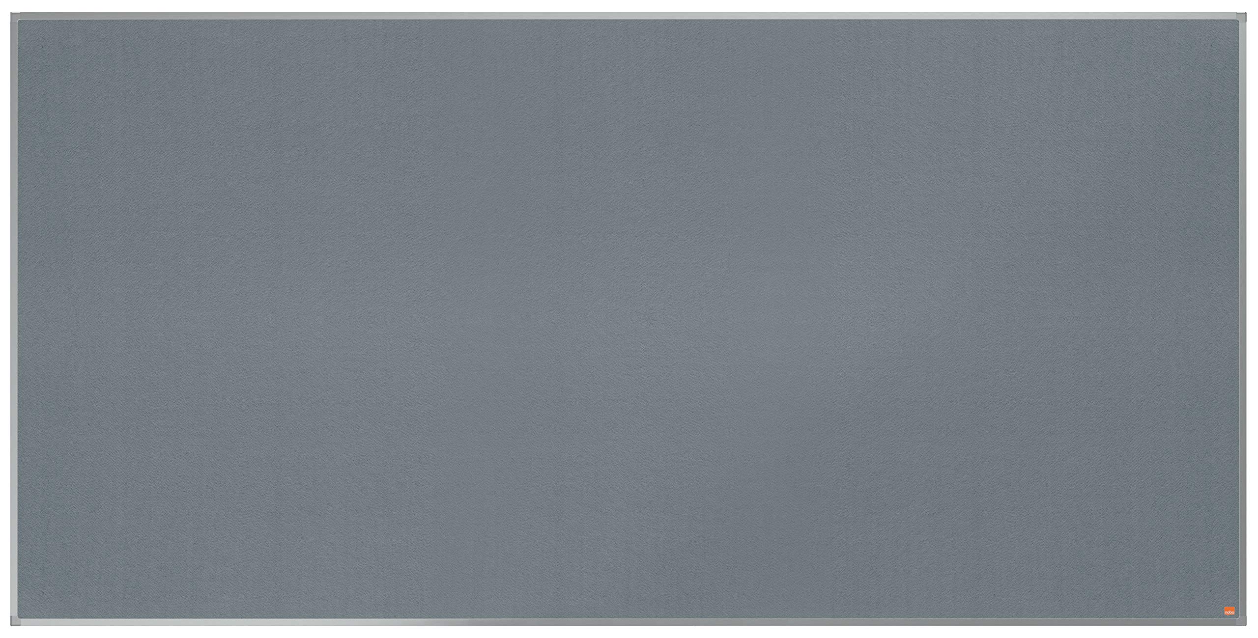 Nobo Felt Noticeboard, 2400 x 1200 mm, Aluminium Trim, Corner Wall Mounting, Essence Range, Grey, 1915441