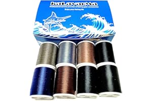 (8pcs*240yd) Kalavarma Rod Wrapping Thread for Fishing Rod Wrapping Thread Rod Building Repair