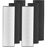 2-in-1 HEPA Replacement Filter Compatible with Pure Enrichment PureZone Elite 4-in-1 Air Purifier (PEAIRTWR), Carbon Activated Pre-filter + HEPA Air Filter, 2 Pack