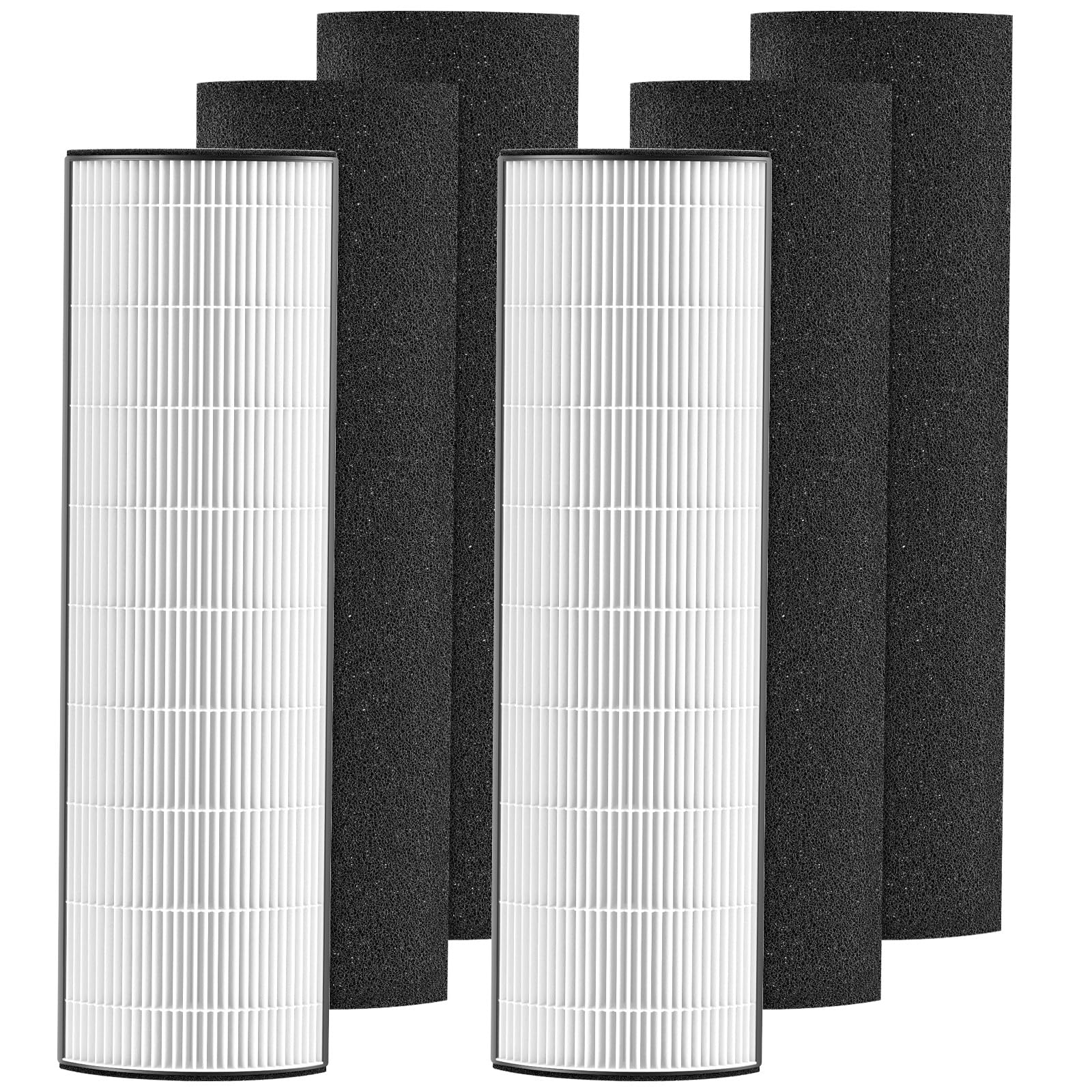 Photo 1 of 2-in-1 HEPA Replacement Filter Compatible with Pure Enrichment PureZone Elite 4-in-1 Air Purifier (PEAIRTWR), Carbon Activated Pre-filter + HEPA Air Filter, 2 Pack