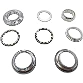 BQPOLING 8 PCS Set Threaded Bicycle Headset Combo, Bicycle Front Fork Bowl Set 1"-24T22.23027mm