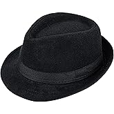 Kids Classic Trilby-Fedora Hat Short Brim Boys Gangster-Fedora Manhattan-Hat for 3-6 Years Old