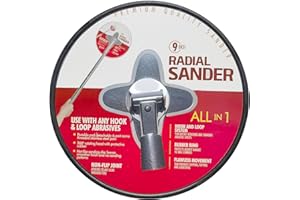 TOROMP 9 Inch Radial Hand Sander - Premium Wall Cleaning and Polishing Tool with Hook and Loop System – An Unmatched Unique Metal Pivoting Hinge Drywall Sander