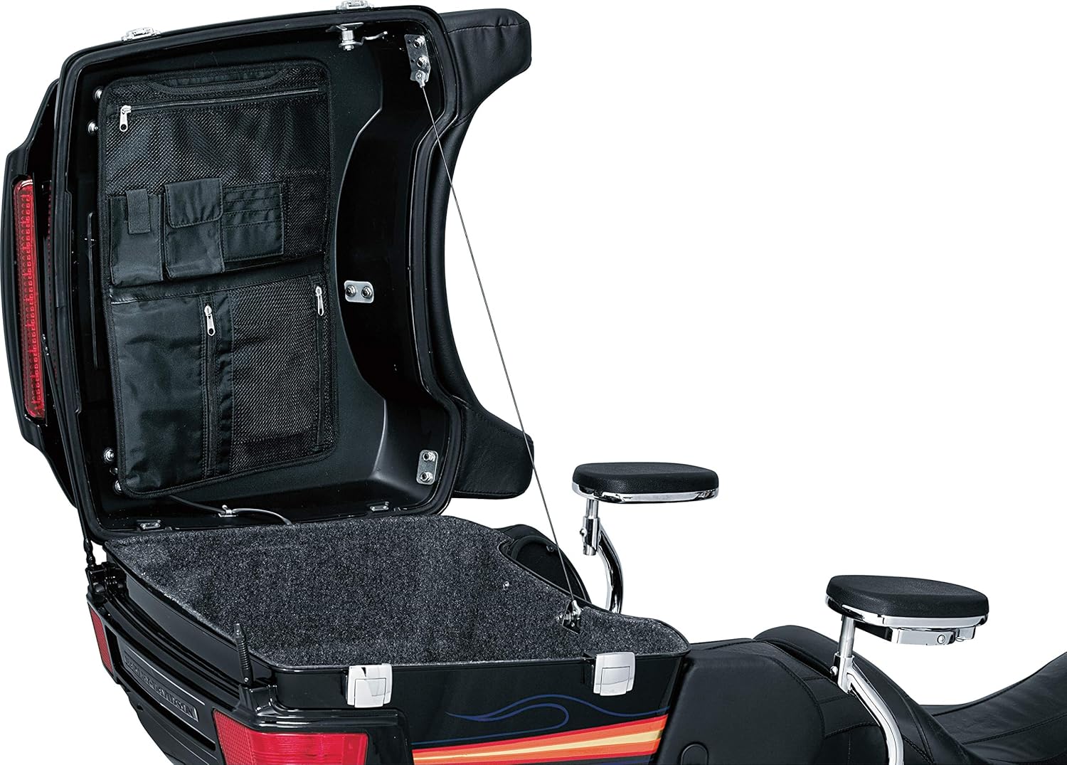 Kuryakyn 4134 Motorcycle Travel Luggage Removable Trunk Lid Organizer Bag with Carrying Handles