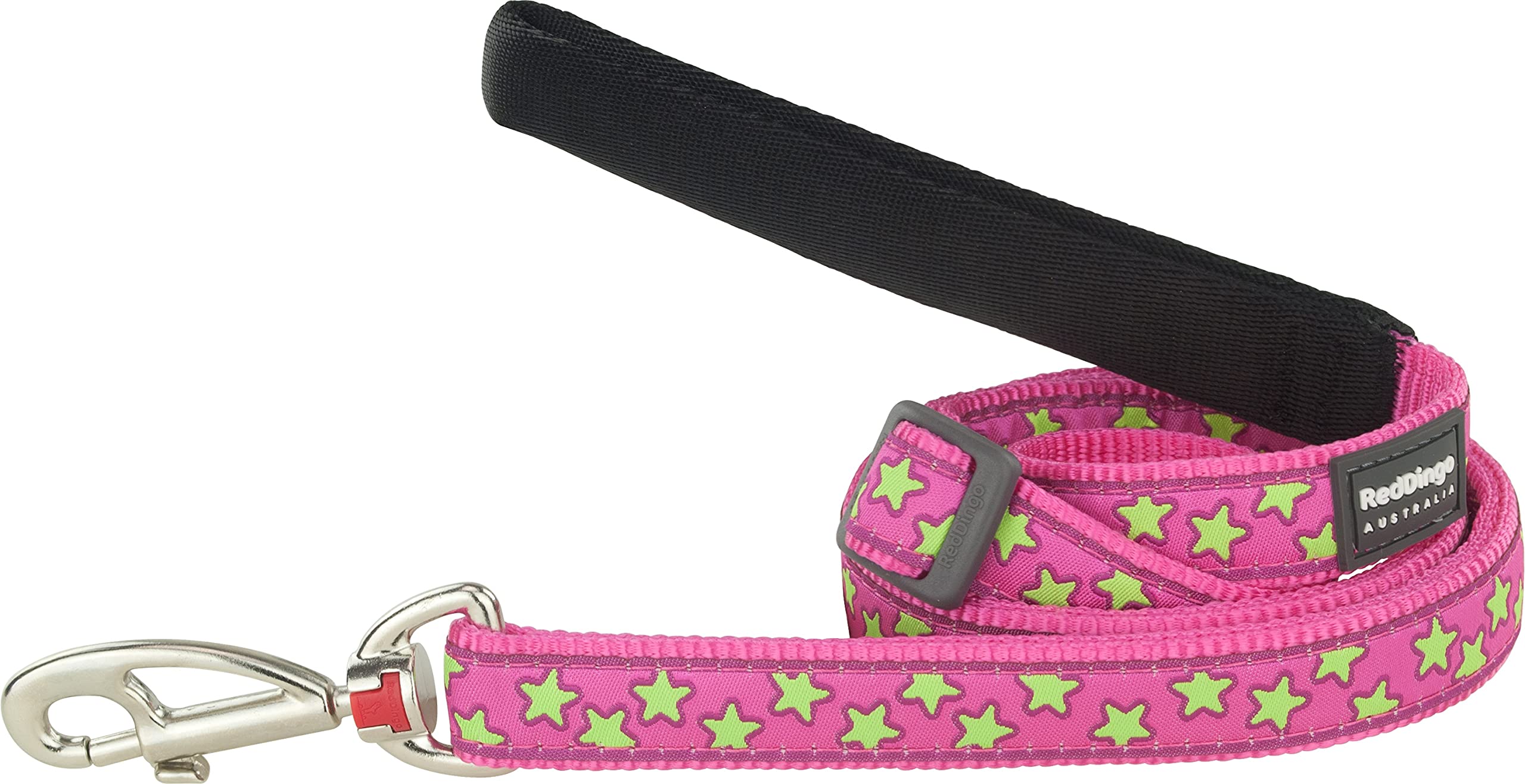 Red Dingo Lead, Star, Hot Pink, 20mm