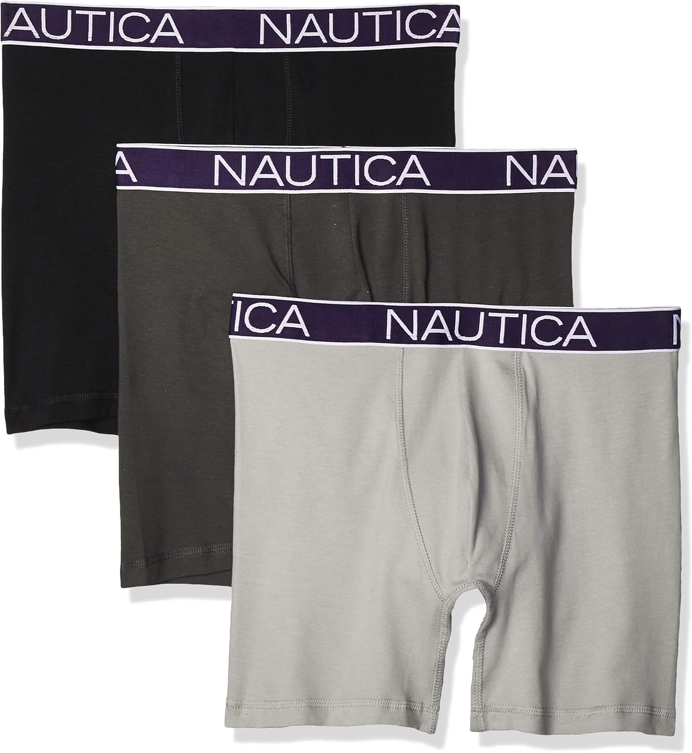 Nautica Men's 3-Pack Classic Underwear Cotton Stretch Boxer Brief at  Men’s Clothing store