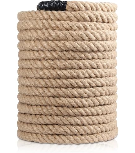 Meidansini Corde De Chanvre Naturel 40 Mm X 15 M – Corde Manila Torsadée Robuste Pour Jardin, Bricolage, Nautisme