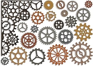 Sizzix, Multi Color, Thinlits Die Set 661184, Gearhead by Tim Holtz, 22 Pack, One Size