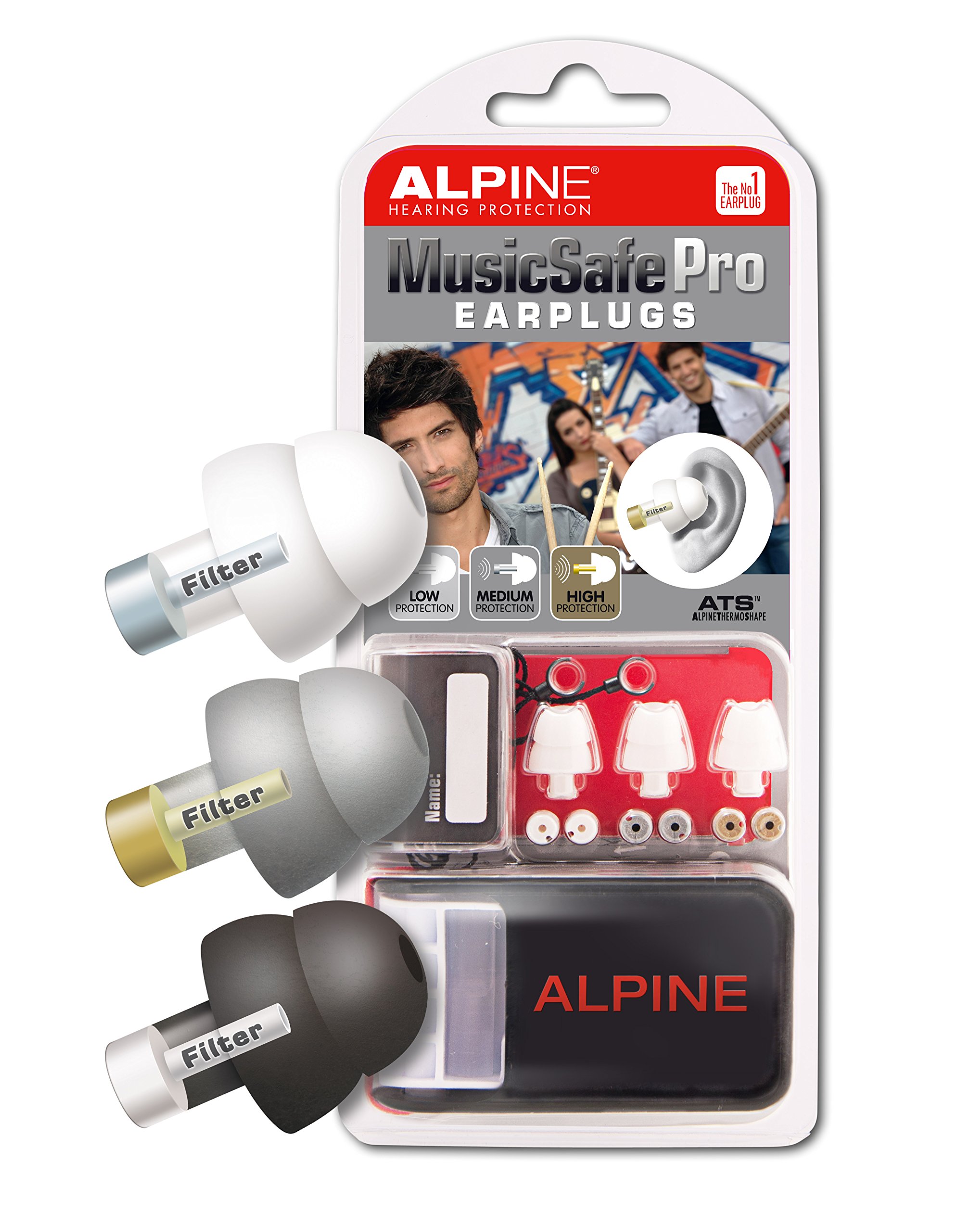Alpine MusicSafe Pro Hearing Protection System for Musicians, Silver