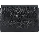 DAMAIKE Bifold Wallet for Women Genuine Leather, [Large Capacity] [Magnetic Closure] Female Ladies Wallet Card Holder with ID Window, Zipper Coin Pockets (Black)