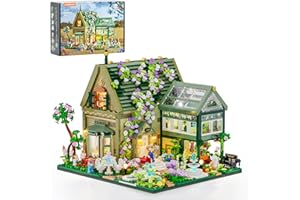 LUMIBRICKS Garden Cottage Lighting Building Blocks Set - 2787 Pcs Retro Garden Cabin House Construction Building Model Set fo