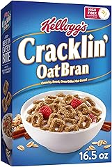 Kellogg's Cracklin' Oat Bran Breakfast Cereal, Fiber Cereal, Family Cereal, Original, 16.5oz Box (1 Box)
