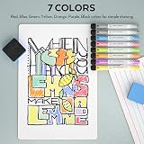 Nicpro 2 Pack Mini Whiteboard A4 22x30 cm Double Sided Lapboard with 8 Pens view 6