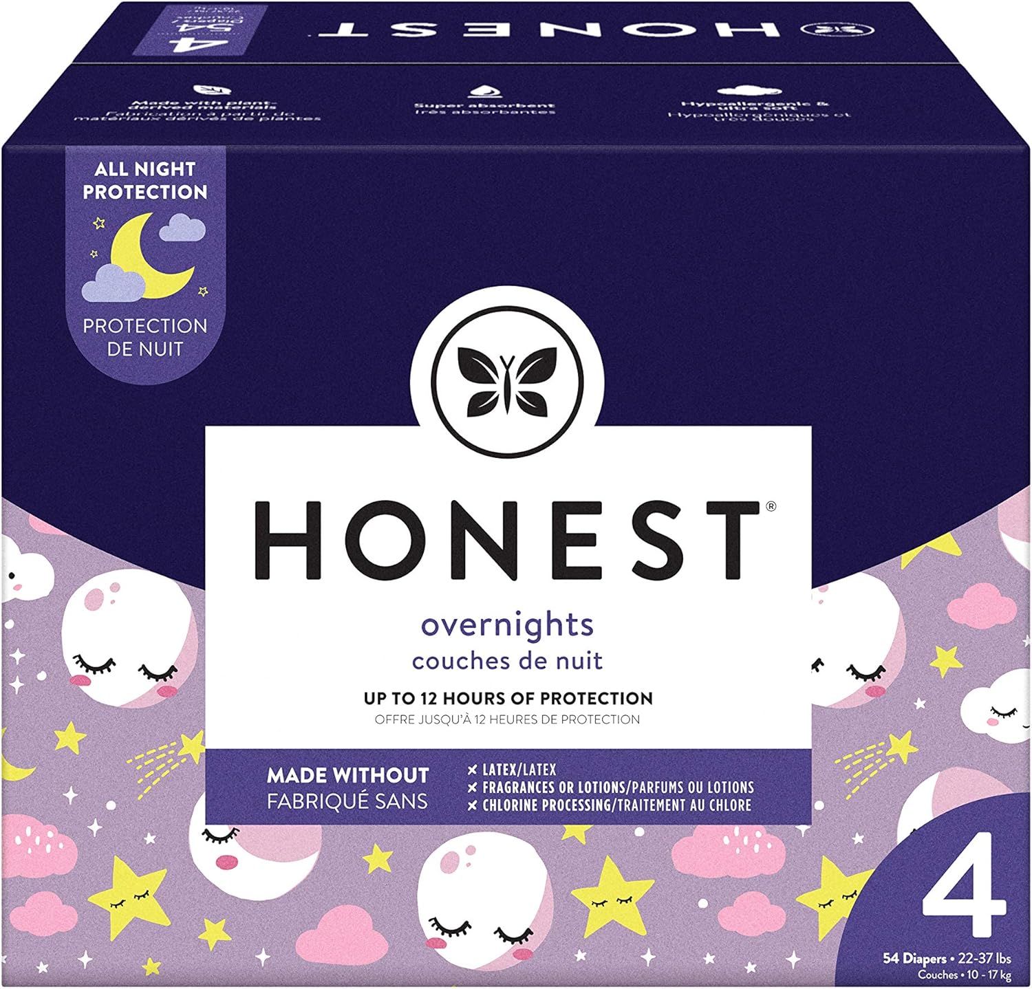 honest company overnight diapers size 4