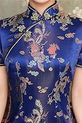Shanghai Story Short Sleeve Long Qipao Brocade
