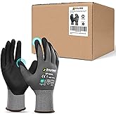 DULFINE Safety Work Gloves MicroFoam Nitrile Coated-36 Pairs Pack,Seamless Knit Nylon Glove with Black Micro-Foam Nitrile Grip,Ideal for General Purpose,Automotive,Home Improvement,Painting(X-Large)