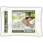 Ontel Miracle Shredded Memory Foam Pillow with Viscose from Bamboo Cover, Queen, White