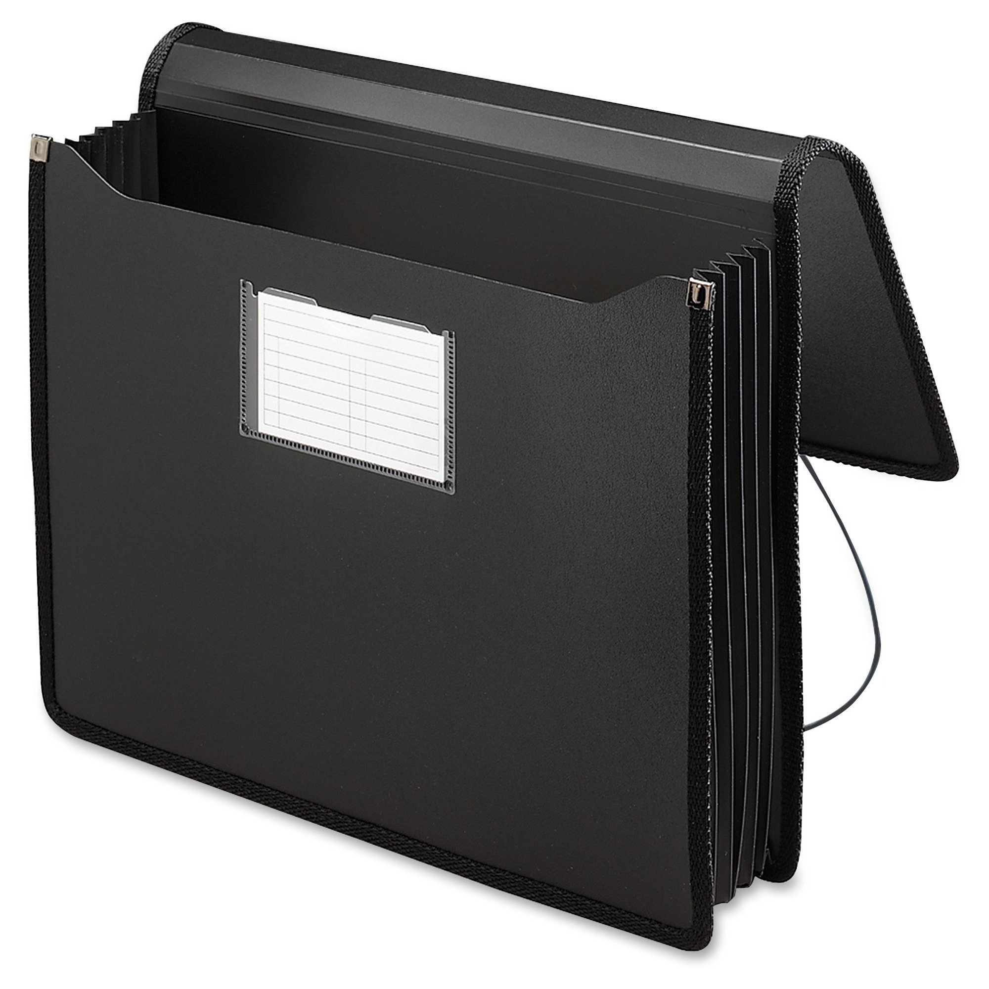 Smead Poly Premium Expanding File Wallet with Closure, 5-1/4" Expansion, Letter Size, Black (71500)