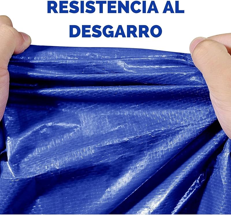 Lonas impermeáveis para exteriores sem ilhós (250x450cm). Tampas plásticas resistentes para proteger móveis, lenha e terraços. Lona protetora de chão e base para piscinas de jardim removíveis