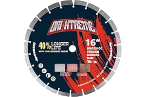 ORIXTREME 16 Inch Diamond Concrete Saw Blade, Segmented General Purpose Blade Dry/Wet Cutting Concrete, Reinforced Concrete, Masonry, Brick, Block,1"-20mm Arbor