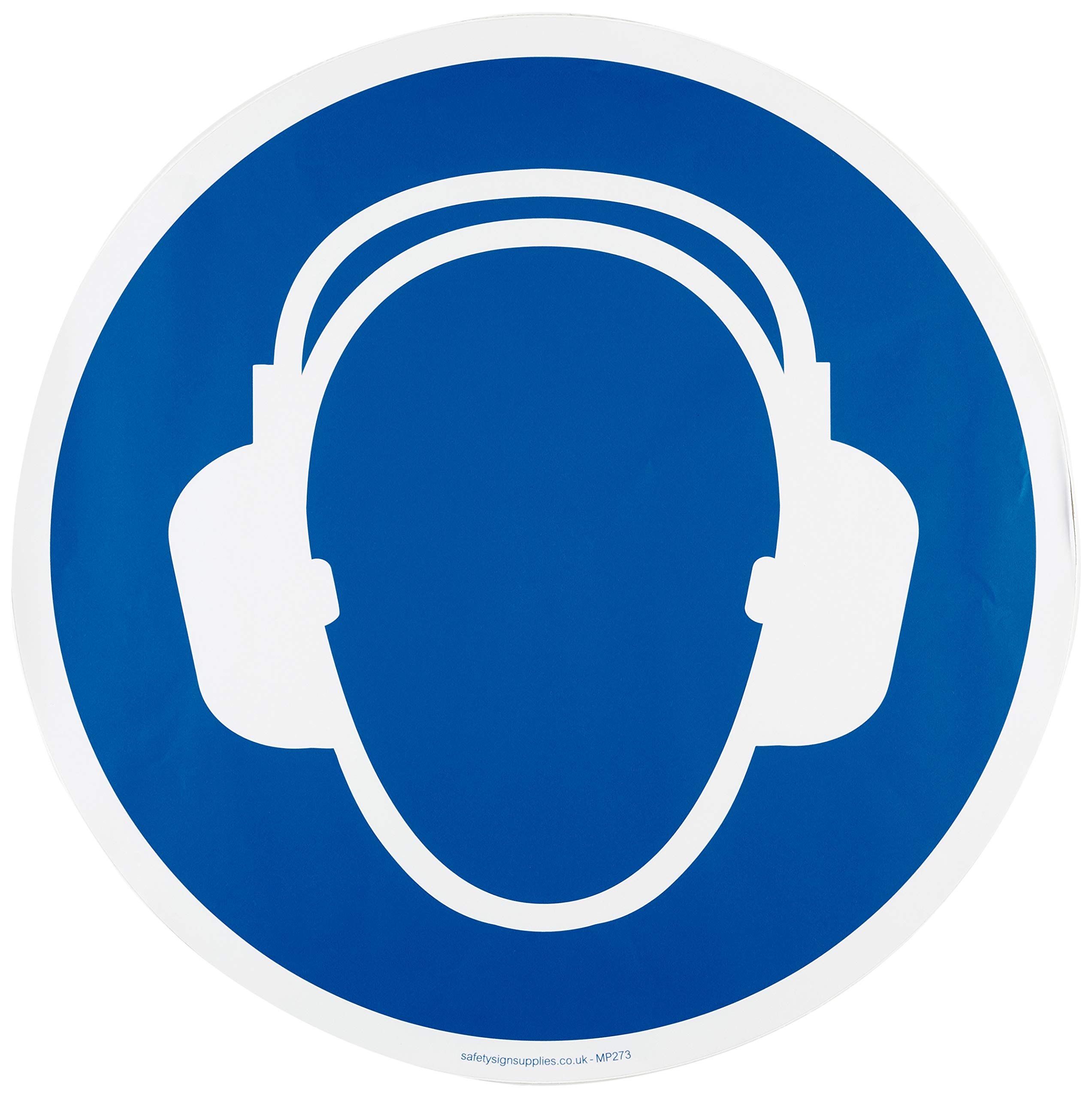 Ear protection symbol floor graphic