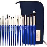 Bdellium Tools Professional Makeup Brush Golden Triangle - Eyes Only 15pc. Brush Set with Stand-Up Pouch