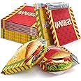 ZEAYEA 200 Pack Burger Wrappers, Aluminum Foil Hamburger Sleeves for Sandwich, BBQ, Water and Grease Resistant Hamburger Bags