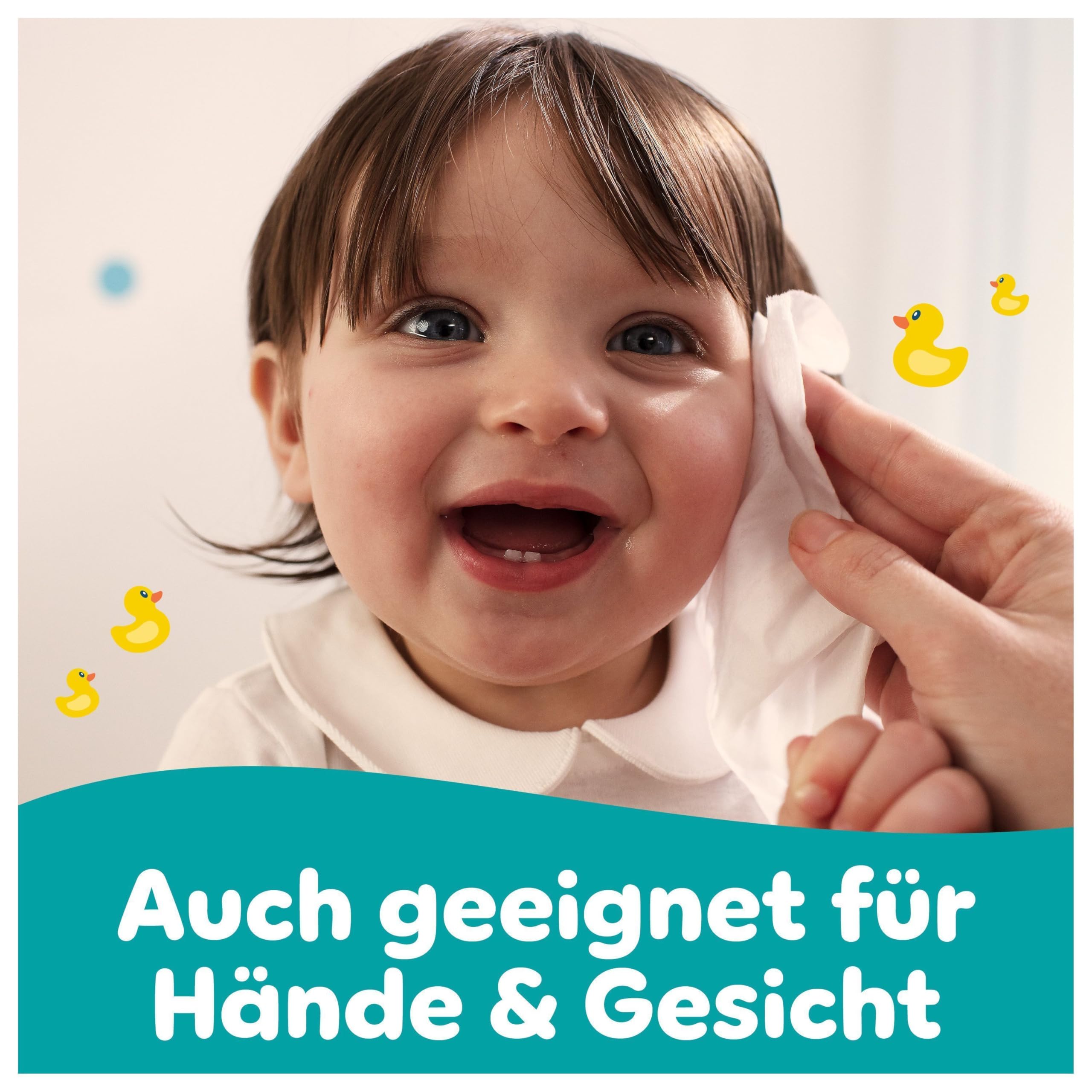 Pampers Fresh Clean Feuchttücher 15 Packungen mit 80 Stück, 1200 Feuchttücher, milder Duft, auch für Hände und Gesicht geeignet 5