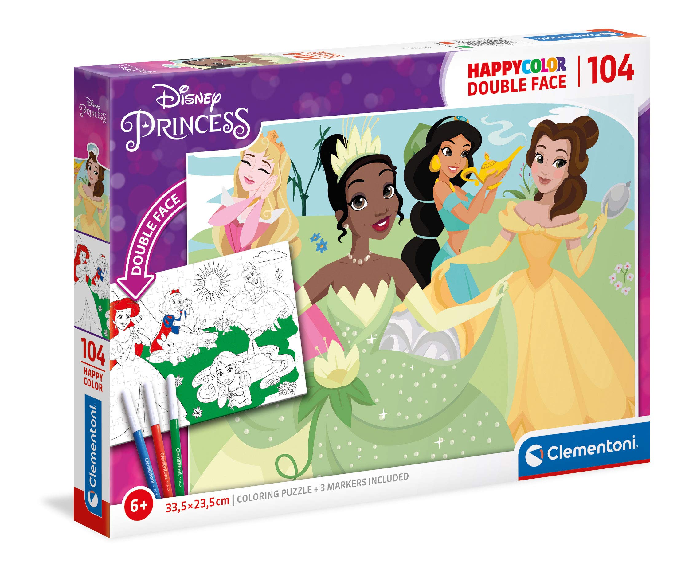 Double Face 104pc Puzzle - Princess
