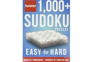 Funster 1,000+ Sudoku Puzzles Easy to Hard: Sudoku puzzle book for adults
