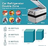EUHOMY 40L Car Fridge Freezer 12V DC AC Portable Dual Zone Compressor view 2