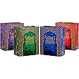 Hallmark 9" Medium Eid Gift Bag Bundle (4 Bags: Eid Mubarak with Stars and Skyline) in Red, Blue, Green, Purple