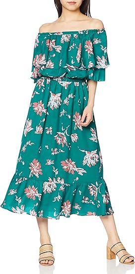 Amazon シュープリーム ララ ワンピース ダリアガラ2wayショルダーワンピース レディース グリーン 日本 M 日本サイズs M相当 並行輸入品 ワンピース チュニック 通販