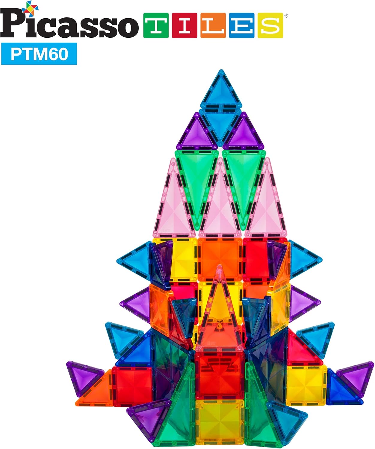 picassotiles 60 piece set 60pcs magnet building tiles