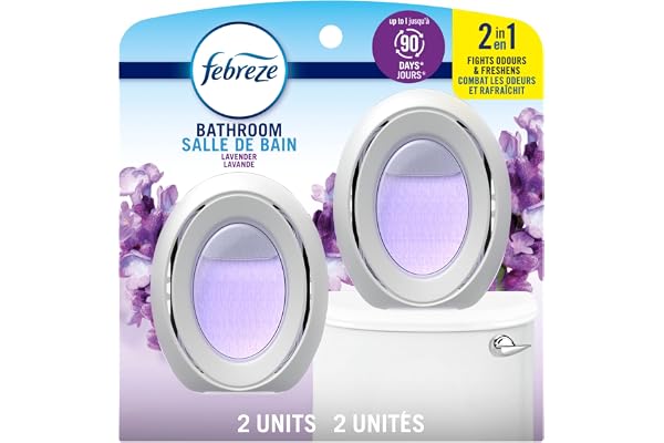 Febreze Bathroom Air Freshener, Odor-Fighting, Plug In Alternative, Air Fresheners for Home and Bathroom and Kitchen, Closet