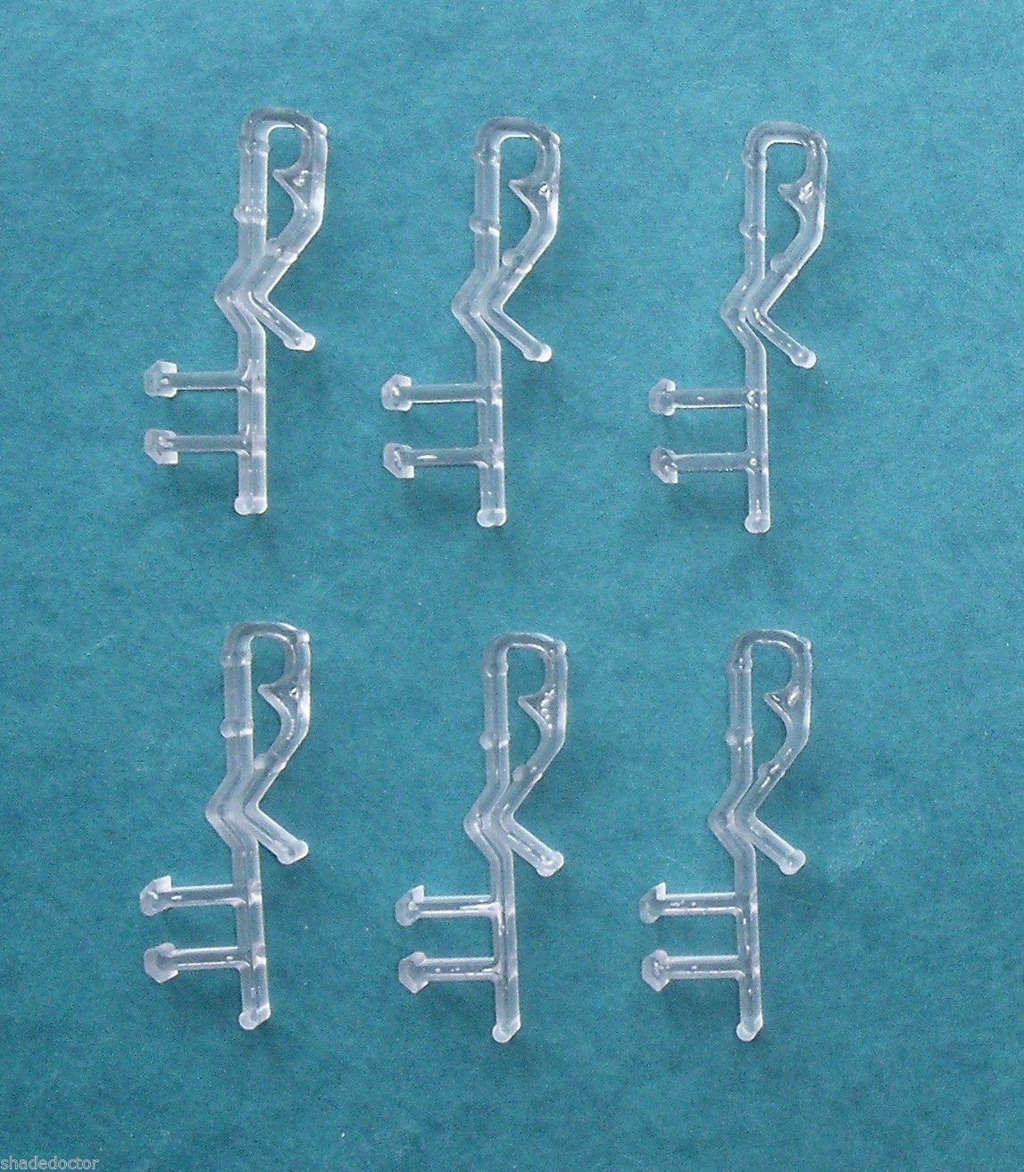 THREE PAIR Hidden Channel VALANCE CLIPS for 2" WOOD Mini