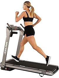 Sunny Health & Fitness Asuna SpaceFlex Motorized Running Treadmill with Auto Incline, Wide Treadmill, Space Saving Folding and Walking Treadmill