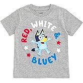 Bluey July 4th Halloween Christmas Birthday School Heart T-Shirt Infant to Big Kid Sizes (12 Months - 10-12)